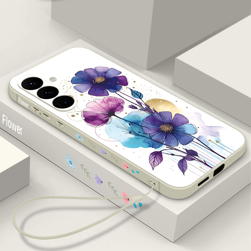 Samsung Galaxy A55 - Kreative Blumen-Lanyard-Handyhülle für Samsung Galaxy A57