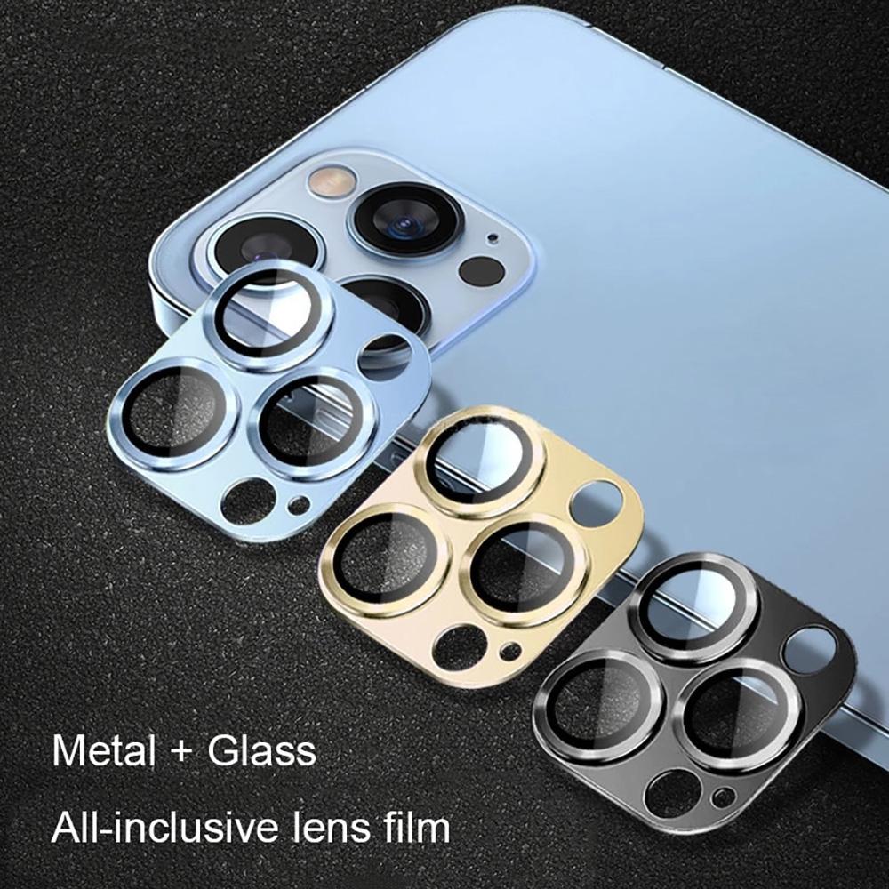 Tempered Glass Screen 9H - 5 Stück 9H Gehärtetes Glas Metall-Kameraobjektivschutz
